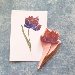 Rubberstempel met wilde bloemen voor kaarten maken, bloesemstempel voor scrapbooking, botanisch ephemera voor junk journal, vintage geïnspireerd aanbod