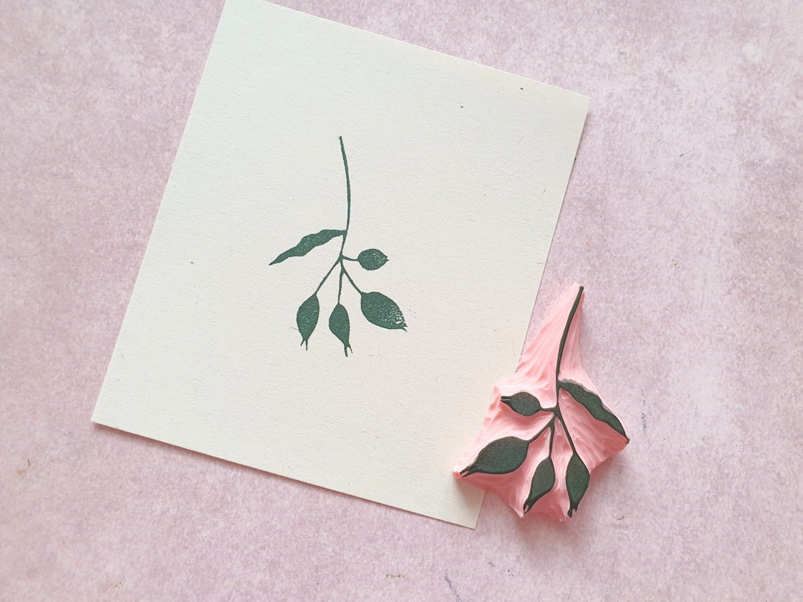 Cranberries Rubber Stamp for Winter Stationery, Loganberries Stamp for ...