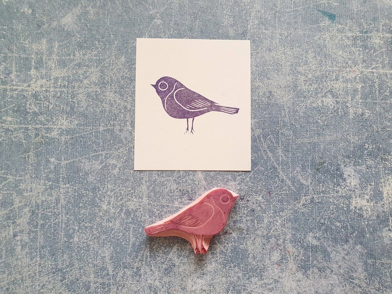 Bird rubber stamp for art journal, wild animal stamp for scrapbooking, traveler notebook decor, vintage crane image 5