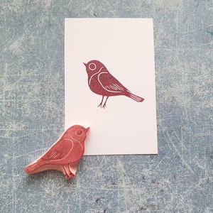 Bird rubber stamp for art journal, wild animal stamp for scrapbooking, traveler notebook decor, vintage crane image 3