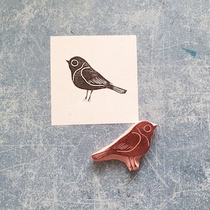 Bird rubber stamp for art journal, wild animal stamp for scrapbooking, traveler notebook decor, vintage crane image 1