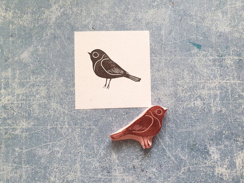 Bird rubber stamp for art journal, wild animal stamp for scrapbooking, traveler notebook decor, vintage crane image 1
