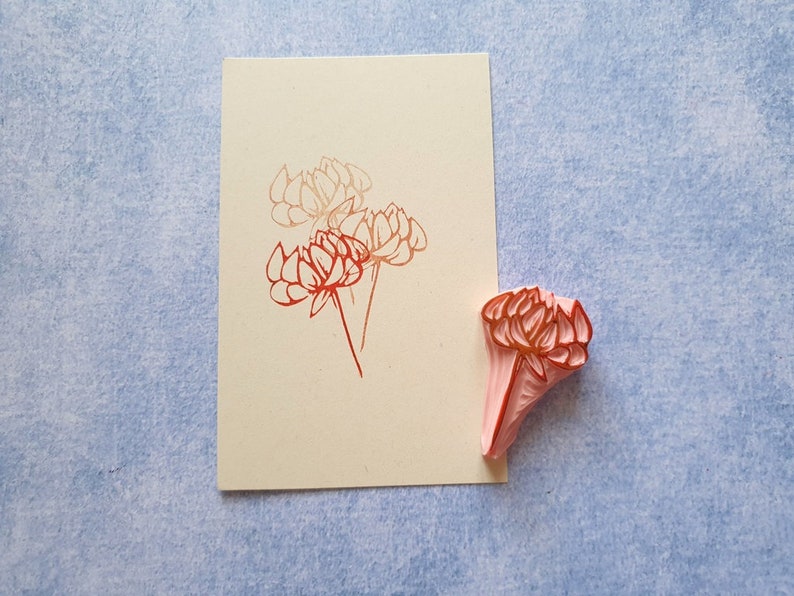 Peony Rubber Stamp for Cardmaking, Elegant Wedding Stamp, Floral Print ...