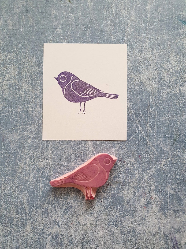 Bird rubber stamp for art journal, wild animal stamp for scrapbooking, traveler notebook decor, vintage crane image 10