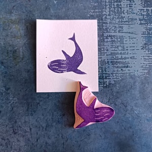 Leuke walvisrubberstempel, nautische stempel voor scrapbooking, walvisontwerpstempel voor kaarten maken