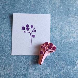Tampon en caoutchouc de brindille de gypsophile pour le scrapbooking, tampon décoratif de branche de pays, mariage rustique, papeterie de cérémonie boho, faune botanique