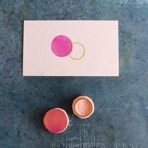 Zestaw dwóch gumowych stempli Wheels, geometryczny stempel gumowy, japoński minimalistyczny papier listowy, notes podróżny, planer kalendarza, okrągły, stempel w kropki