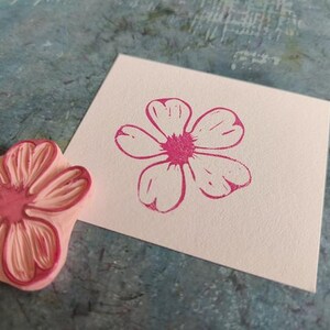 Carimbo de borracha de flor de cerejeira para artesanato em papel, carimbo de sakura para diário de marcadores, flor feita à mão, enfeite floral para scrapbooking, tropical imagem 2