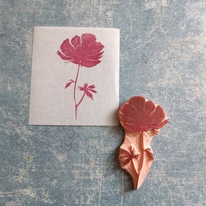 Blütenstempel für Kartenherstellung, Blumenstempel für Scrapbooking, Blumenmotiv Stempel