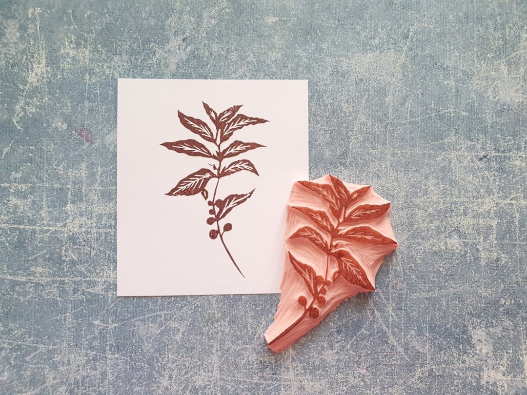 2 Timbri In Legno 'Handmade With Love' - Per Scrapbooking, Biglietti E Artigianato, Forme Rotonda E Rettangolare