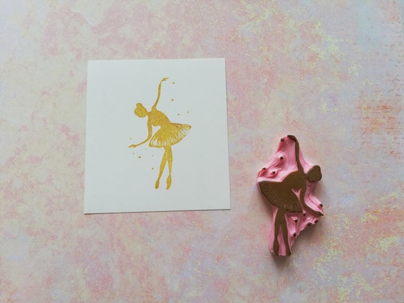 Ballerina Rubber Stamp Dancer Stamp For Birthday Girl Kids Ballet Stationery People Ballet Decor Fairy Diary Ephemera Whimsical Stamp - 