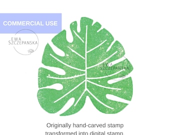 Monstera-Blatt - Digital Stamp