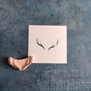 Rubberstempel gewei voor scrapbooking, stempel hertengewei voor dagboek, gepersonaliseerde bruiloft briefpapier, dieren in het wild, dagelijks december