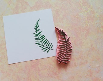 Leaf rubber stamp, autumn leave stamp for art journal, forest plant, textile printing, garden ceremony, wood grain fabric, paper stamping