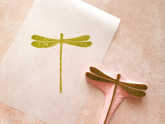 Dragonfly rubber stamp for bullet journal entomology gift for | Etsy