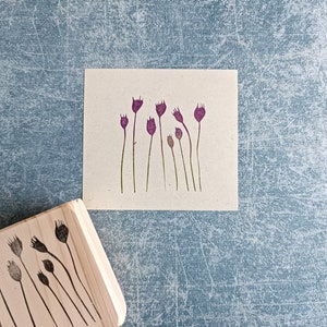 Timbro in gomma con papaveri, timbro con papavero da giardino delle fate, sfondo floreale, motivo in tessuto, forniture per negozi, strumento per artigiani, pianta antica, arredamento rustico