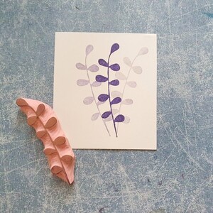 Rubberstempel takje voor botanische print, voorraad kaarten maken, ephemera natuurtak, shabby chic decor, decoratief blad dagboekkunst