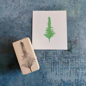 Timbro in gomma con albero di Natale per auguri invernali, timbro con albero di pino per il diario giornaliero di dicembre, timbri per artisti