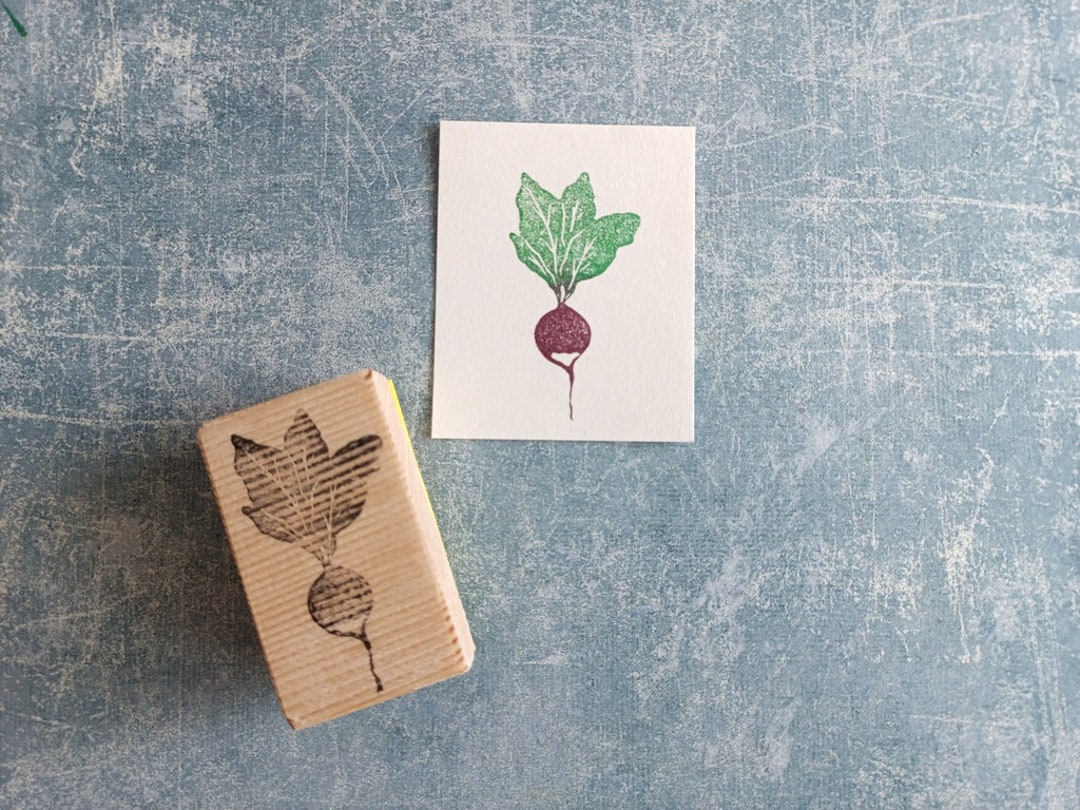 Radish Rubber Stamp, Vegetable Stamp for Gardener, Decorative Stamp for ...