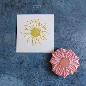 Timbro in gomma a forma di girasole per lavoretti con la carta, carta essenziale per diario spazzatura, decorazione per l'agenda 2022, quaderno personalizzato per ragazze, fiori di carta