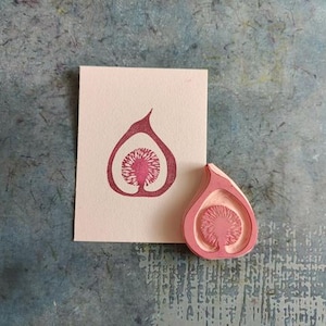 Timbro in gomma con fico per diario giornaliero, timbro con frutta esotica per scrapbooking, cancelleria con frutta greca, pianta tropicale, regalo creativo