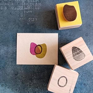 zestaw 3 stempli z wzorami, materiały do projektowania wzorów, grafika kształtów, blok do drukowania na tkaninie, zabawny wzór, kolory i kształty, projektowanie tekstyliów