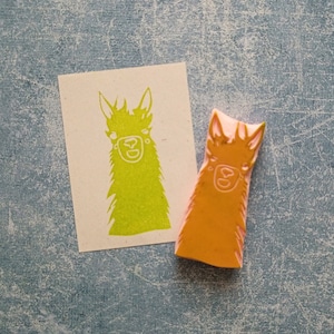 Carimbo de borracha de lama para diário, carimbo de alpaca fofo, papelaria de animais selvagens, decoração de vida selvagem, presente para amantes da floresta, artesanato de outono na floresta