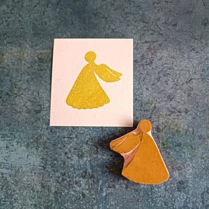 Rubberstempel beschermengel, engelenstempel voor kerstkaarten, scrapbooking kerststempel