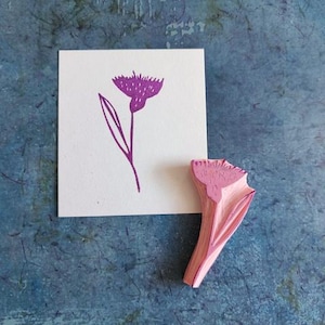 Kornblume blau Stempel für Grußkarten, Wildblumen Stempel, Blumen Stempel, Geschenk für Lehrer, shabby chic Papier, für Scrapbooking