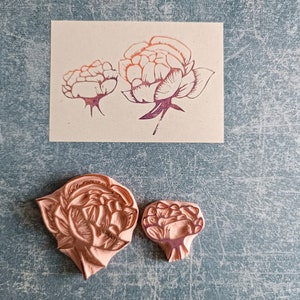 Pfingstrose Stempel Set für die Hochzeit, Scrapbooking, Scrapbooking, Blumenstrauß, Blumenstrauß, Landhausdeko, Blumen, mystisch, Blumen