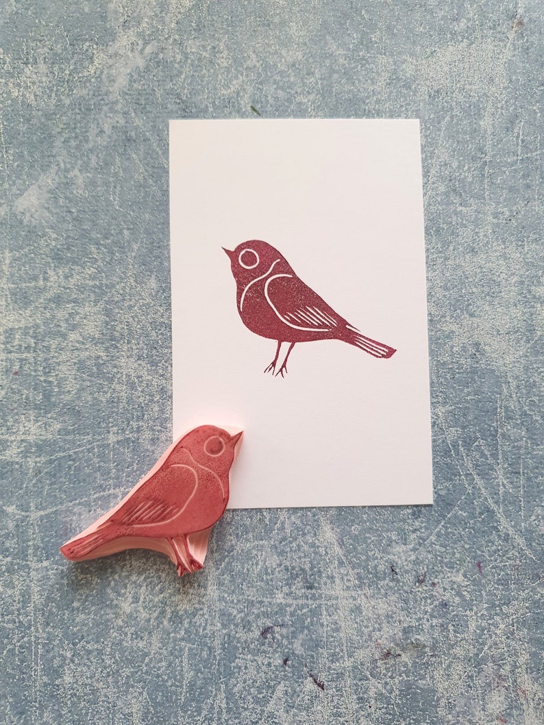 Bird rubber stamp for art journal, wild animal stamp for scrapbooking, traveler notebook decor, vintage crane image 8