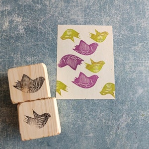 Vogels rubber stempel set voor bullet journal, volkskunst stempel, boho stijl stof patroon, collage journaling, verjaardagscadeau voor beste vriend,