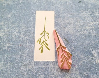 Mistletoe rubber stamp for cardmaking, mistletoe stamp for winter wishes, christmas scrapbooking supplies, holiday stationery, twig stamp