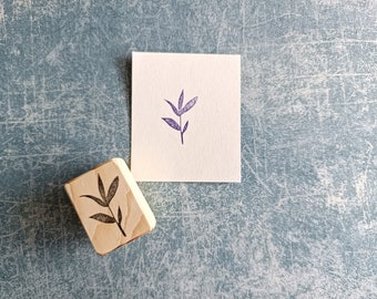 Tea leaf rubber stamp, botanical leave stamp,party favors, thank you gift, pen pal stamping, craft supplies, personal planner, garden print