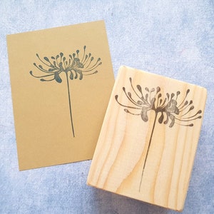 japanese lily rubber stamp for handmade cards, asian flower stamp, wild stamp decor, vintage postage, wedding diary, lotus dandelion pattern image 7