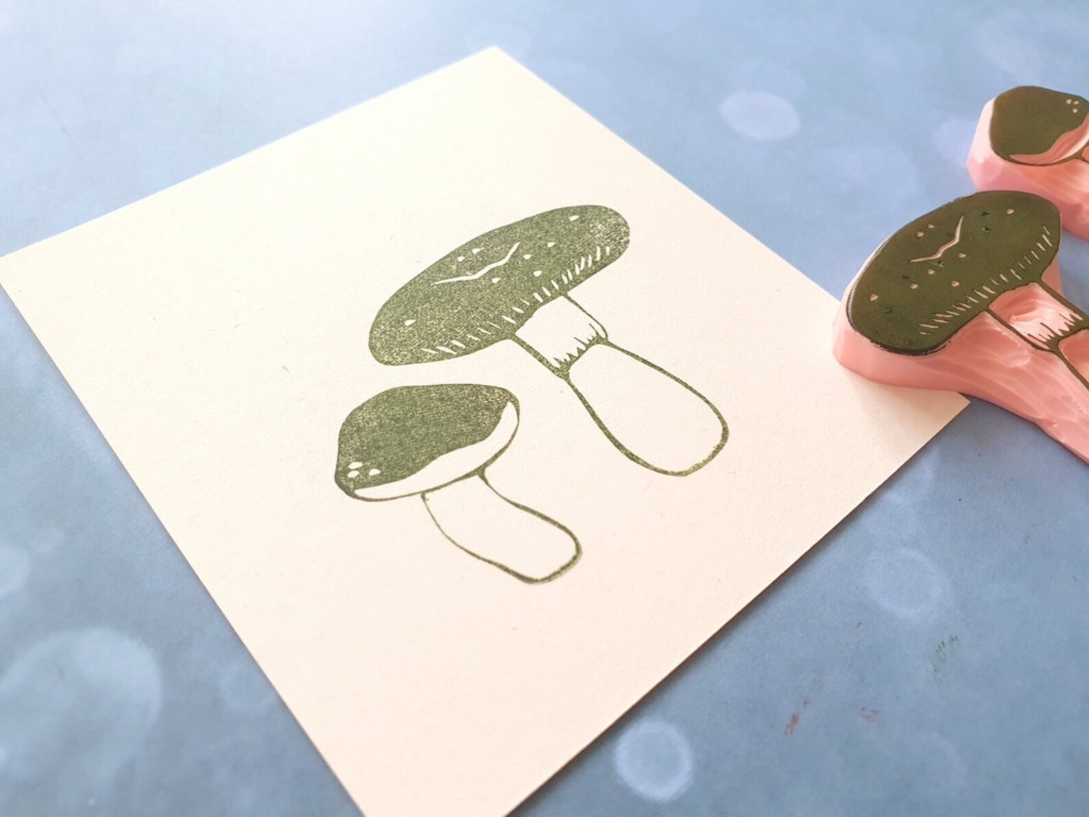 Wild Mushroom Rubber Stamp Set for Scrapbooking, Woodland Stamps for ...