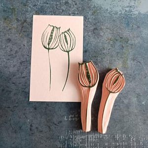 Wilde bloemenstempelset van 2, gewijzigde bloemstempel, maanzaad bloemen ephemera, art journaling, bullet journal, rustiek briefpapier, Halloween