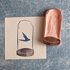 Rubberstempel glazen stolp, rubberstempel Big Dome, voorraad junkjournal, terrariumklok, sneeuwkoepel, rustieke omslag