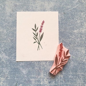 Rustic twig rubber stamp for wedding stationery, spring flower stamp,bridesmaid gift, fall stationery, paper flowers, thank you cards