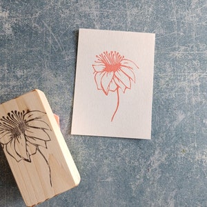 Bloesembloemstempel voor botanisch tijdschrift, bloemenprint voor envelopdecor cottage fairy plant, aquarelvoorraad, spiraalagenda,