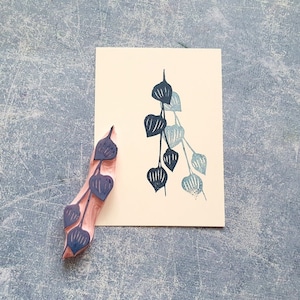Tampon en caoutchouc Physalis pour la fabrication de cartes, timbre de baies de jardin pour bullet journal, décor de fruits rares, impression cerise d’hiver, fleur de lampion