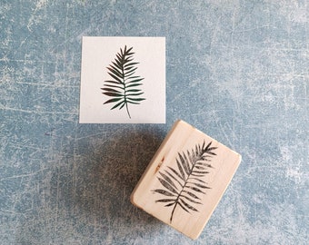 Autumn leaf rubber stamp, tropical plant stamp for journaling, exotic wedding, tropical stationery, wildlife plant, tropical palm decorative