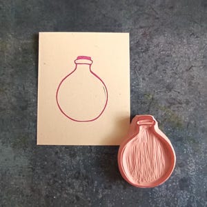 Flessenstempel voor junkdagboek, Glazen flesstempel voor scrapbooking, Stempel fles