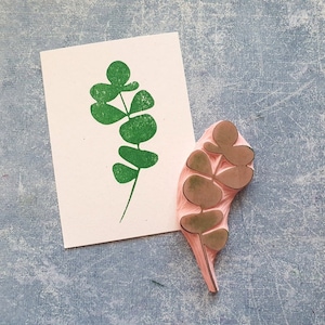Eucalyptus rubberstempel voor dagelijks planner decor, botanische bladprint, eco cadeau voor natuurliefhebbers, boho bruiloft uitnodiging aanbod, verpakking