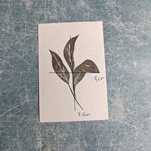 Leaves rubber stamp for cardmaking, floral stamp for svrapbooking, perfect gift for artist, naqture journal supplies image 7