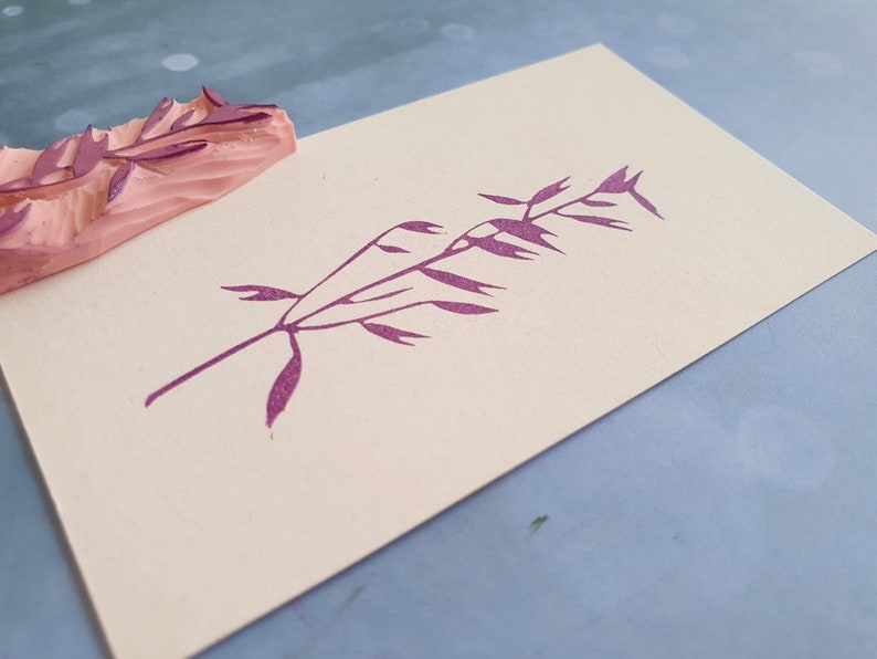 wheat embellishment grain stamp cereal twig grass plant Oat rubber stamp for botanical journal gift for nature lovers meadow flower