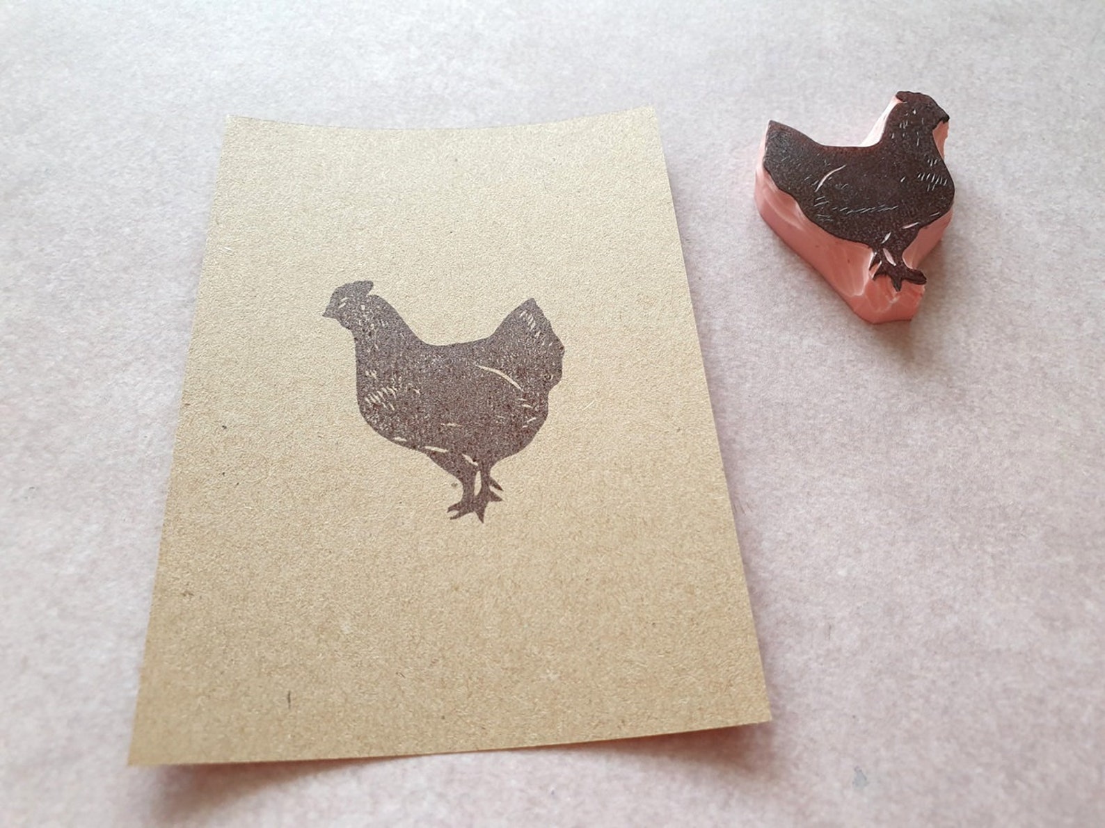 Chicken rubber stamp for scrapbooking Farm animal stamp for Etsy