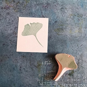Tampon en caoutchouc ginkgo biloba, impression de jardin d'automne, éphémère décoratif pour bullet journal, mariage d'automne, inspiré de la forêt, shabby chic