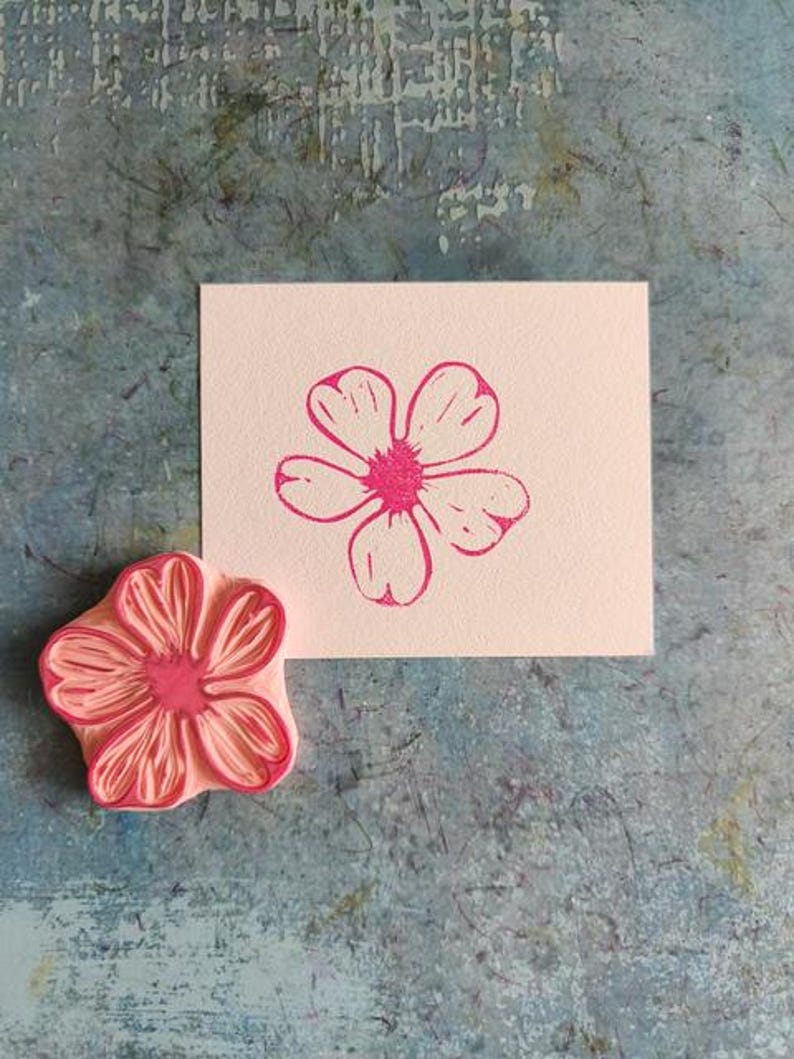 Carimbo de borracha de flor de cerejeira para artesanato em papel, carimbo de sakura para diário de marcadores, flor feita à mão, enfeite floral para scrapbooking, tropical imagem 10