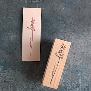 Tampon d'herbe de la pampa pour bullet journal, décor minimal de brindilles, impression faite main, cadeau pour tressage, livre d'or de mariage, papeterie unique,